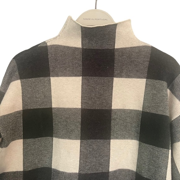 Tahari Mock Neck Plaid Sweater - Picture 3 of 8